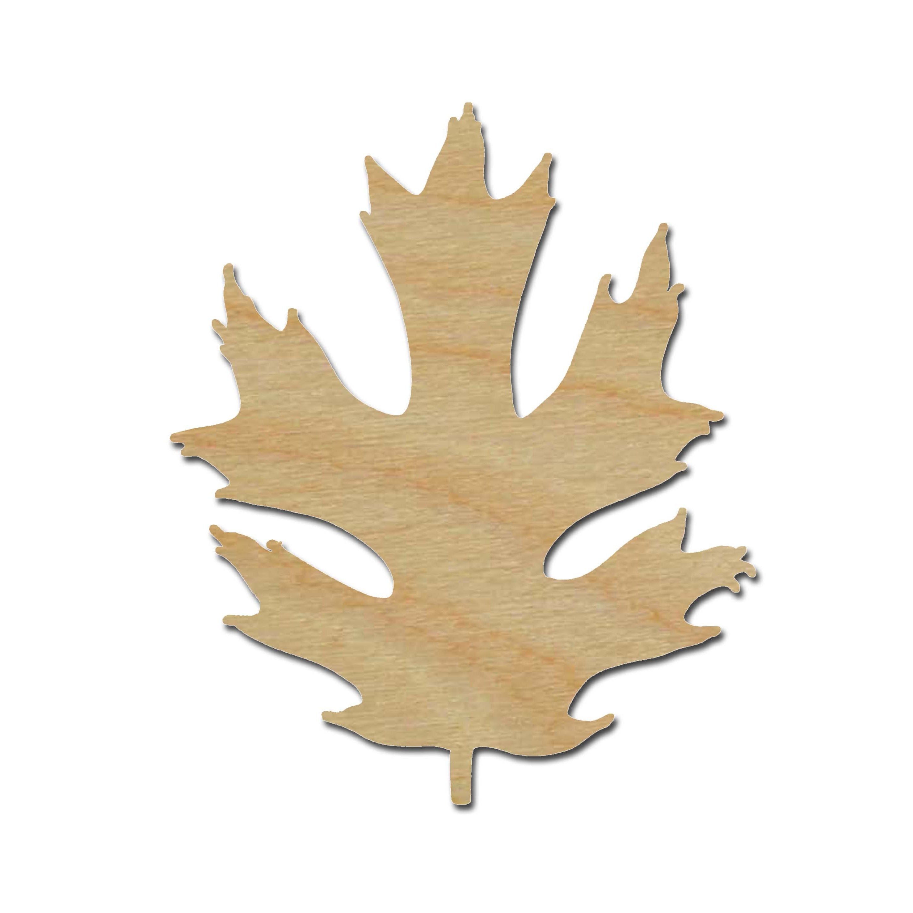 Oak Leaf Shape Unfinished Wood Cutouts - Artistic Craft Supply